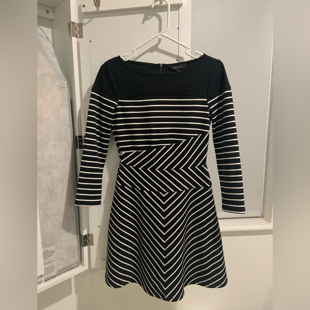 BCBG Black and White Dress